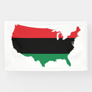 Afroamerikaner _rote, schwarze u. grüne Farben Banner
