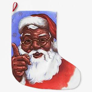 Afroamerikaner-schwarzes Großer Weihnachtsstrumpf