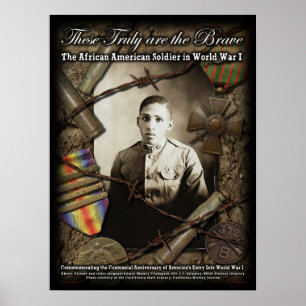 Afroamerikaner-Soldaten dem Plakat in des