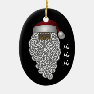 Afroamerikaner-Weihnachtsweihnachtsmann-Gewohnheit Keramik Ornament