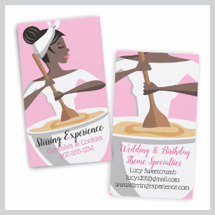 Afroamerikanerfrauen-Bäckerei-Visitenkarte Visitenkarte