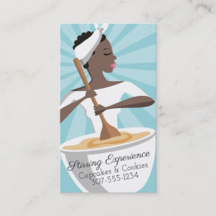Afroamerikanerfrauen-Bäckerei-Visitenkarte Visitenkarte