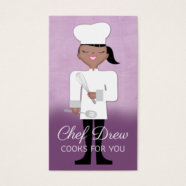 Afroamerikanerin Schwarze Koch Catering (Vorderseite)