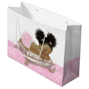 Afroamerikanische Baby-Mädchen-Baby-Party Große Geschenktüte