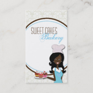 Afroamerikanische Baker-Cup-Cakes-Geschäftskarte Visitenkarte