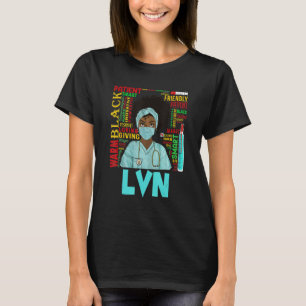 Afroamerikanische Frauen Schwarze Lvn Krankenschwe T-Shirt