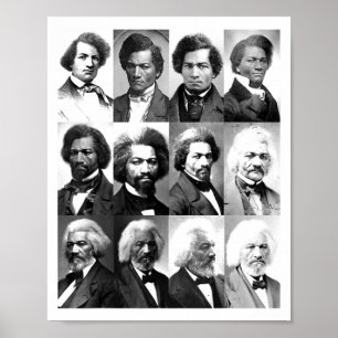 Afroamerikanische Geschichte Frederick Dougl Schwa Poster