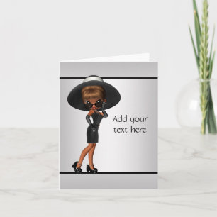 Afroamerikanische Grußkarte für eine lustige Diva Karte