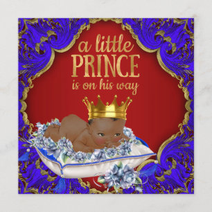 Afroamerikanische königliche Prinz Baby Shower Einladung