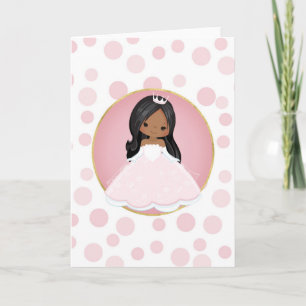 Afroamerikanische Pinke Prinzessin Karte