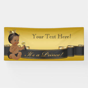 Afroamerikanische Prinz-Baby-Party Banner
