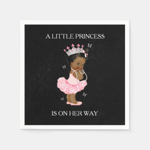 Afroamerikanische Prinzessin Baby Shower Serviette