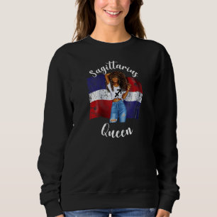 Afroamerikanische Schütze-Königin aus der Dominika Sweatshirt