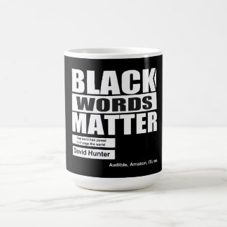Afroamerikanische schwarze Wörter sind wichtig Kaffeetasse