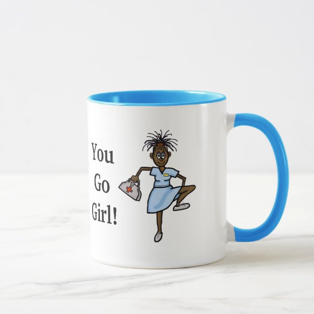 Afroamerikanische Tasse für weibliche Krankenschwe (Rechts)