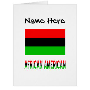 Afroamerikanische und Diaspora-Flagge mit Ihrem Na