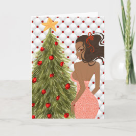 Afroamerikanische Weihnachtskarte Feiertagskarte