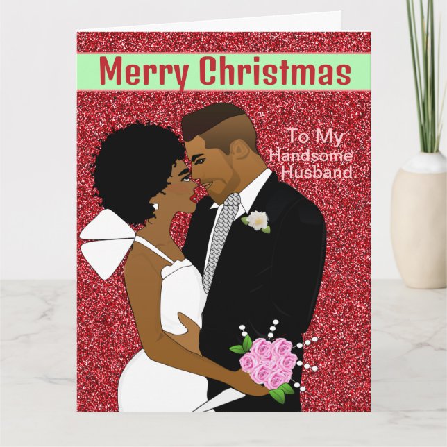 Afroamerikanische Weihnachtskarte Karte (Vorderseite)