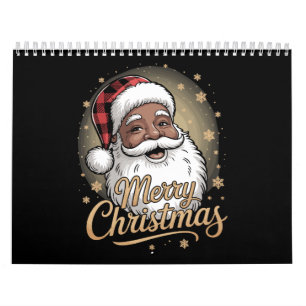 Afroamerikanische Weihnachtspyjamas Weihnachtsmann Kalender
