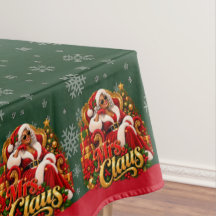 Afroamerikanische Weihnachtstischdecke Mrs Claus