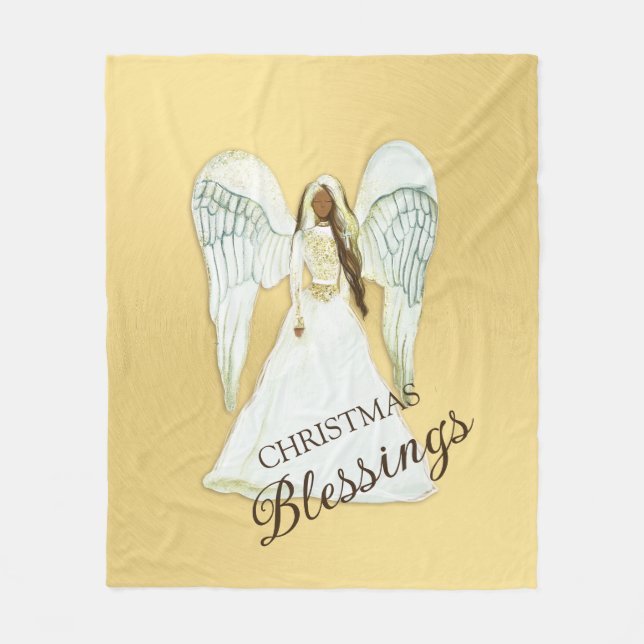 Afroamerikanischer Angel Fleece Blanket (Vorderseite)