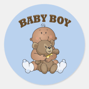 Afroamerikanischer Baby Boy Runder Aufkleber