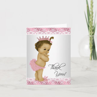 Afroamerikanischer Baby-Girl-Dusche Vielen Dank Ka Dankeskarte