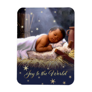 Afroamerikanischer Baby Jesus Weihnachtsmagnete Magnet