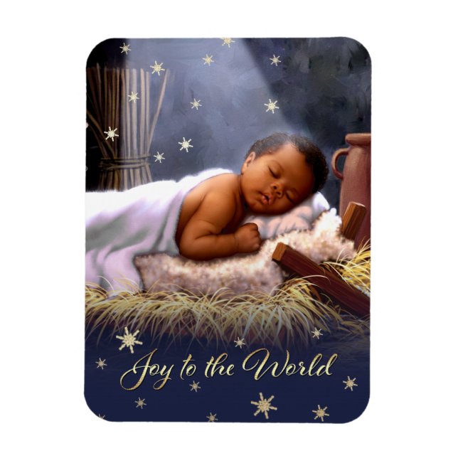 Afroamerikanischer Baby Jesus Weihnachtsmagnete Magnet (Vertikal)