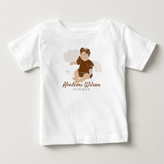 Afroamerikanischer Babydusche T - Shirt (Vorderseite)