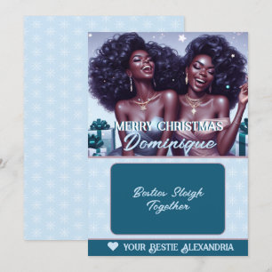 Afroamerikanischer BESTE FREUNDIN Weihnachtsgesche Einladung