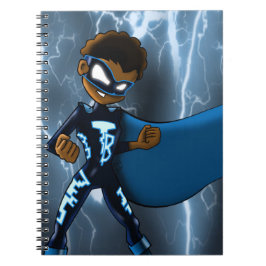 Afroamerikanischer Boy Superhero Notizblock