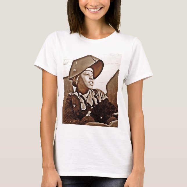 Afroamerikanischer Frauenpatrioten T-Shirt (Vorderseite)