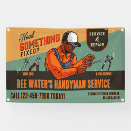 Afroamerikanischer Hausmeister Straßen Zaun indivi Banner