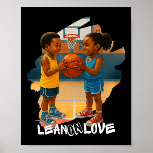 Afroamerikanischer Junge und Mädchen spielerische Poster
