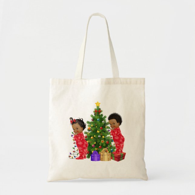 Afroamerikanischer Kinderweihnachtsgeburt - Tasche (Vorne)
