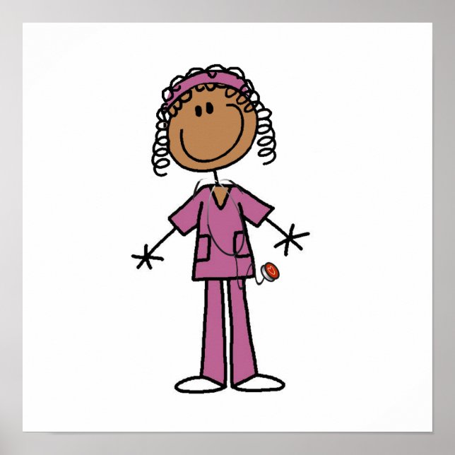 Afroamerikanischer Krankenschwester Poster (Vorne)