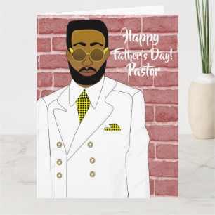 Afroamerikanischer männlicher Anzug Pastor-Vaterta Karte