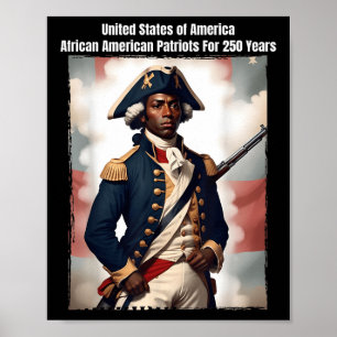 Afroamerikanischer Patriot Soldat im Revolutionskr Poster