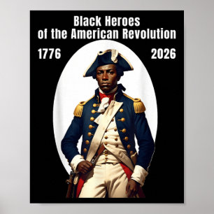 Afroamerikanischer Patriot Soldat im Revolutionskr Poster