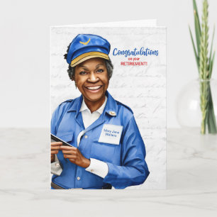 Afroamerikanischer Postzusteller im Ruhestand Karte