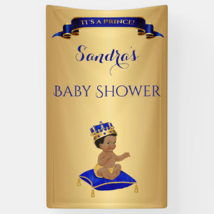 Afroamerikanischer Prinz königsblau Gold Banner