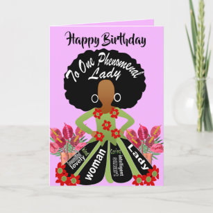 Afroamerikanischer schöner Cousin Geburtstagskarte Dankeskarte