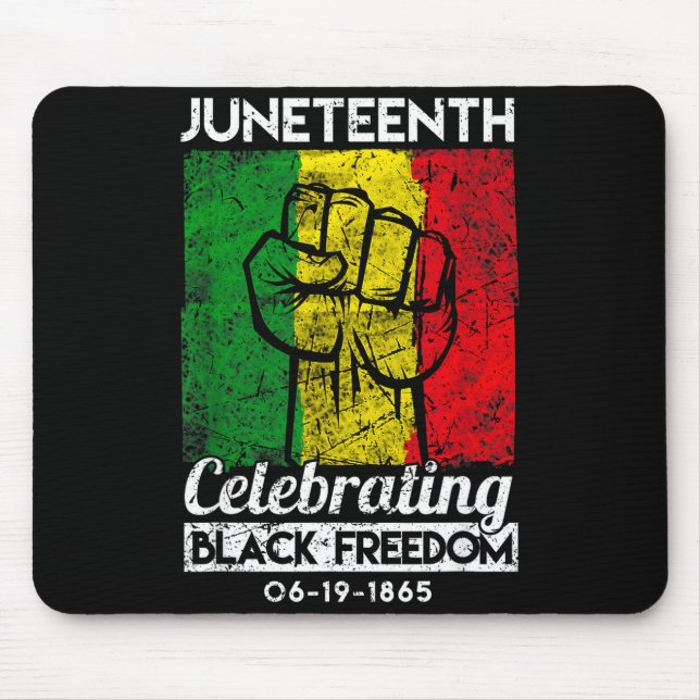Afroamerikanischer Schwarzer Historikmonat Junetee Mousepad (Vorne)