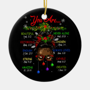Afroamerikanischer Schwarzer Mädchen Gott sagen, i Keramik Ornament