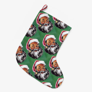 Afroamerikanischer schwarzer Weihnachtsmann Großer Weihnachtsstrumpf