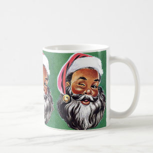 Afroamerikanischer schwarzer Weihnachtsmann Kaffeetasse