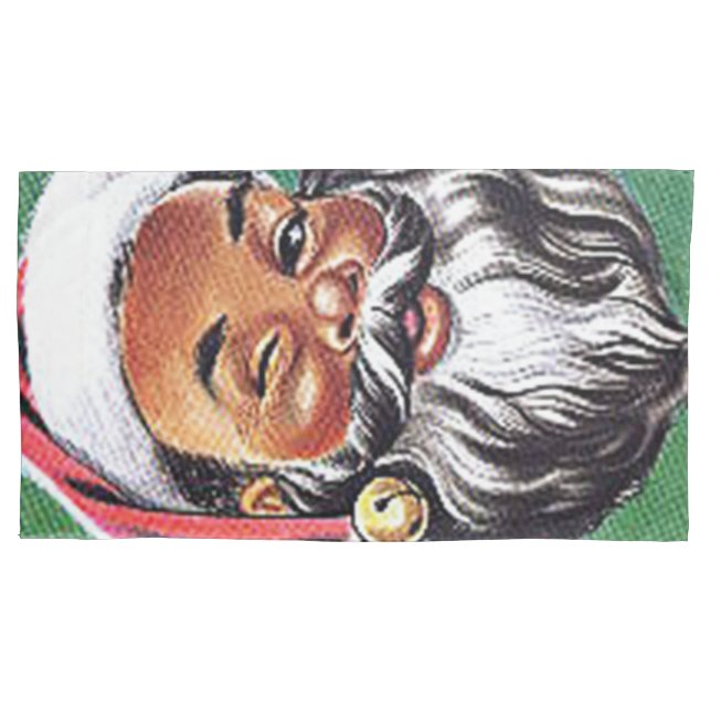 Afroamerikanischer schwarzer Weihnachtsmann Kissenbezug (Vorderseite)