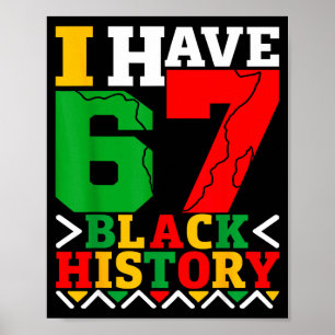Afroamerikanischer Stolz Ich habe 67 Black History Poster