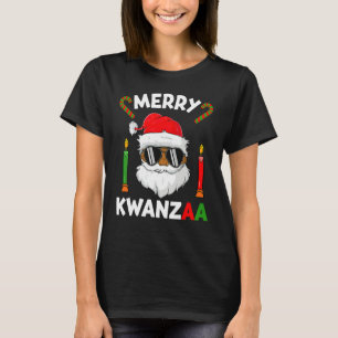 Afroamerikanischer Weihnachten Fröhliche Kwanzaa T-Shirt